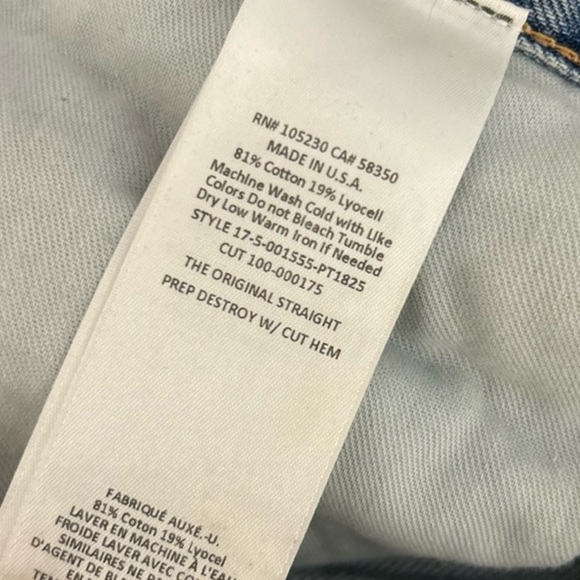 Current/Elliott The Original Straight Prep Destroy Cut Hem 25 - Picture 4 of 6